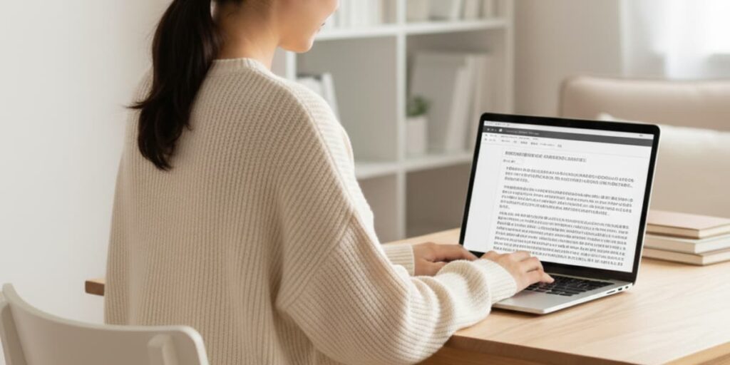 ノートパソコンで学習や勉強をするイメージ