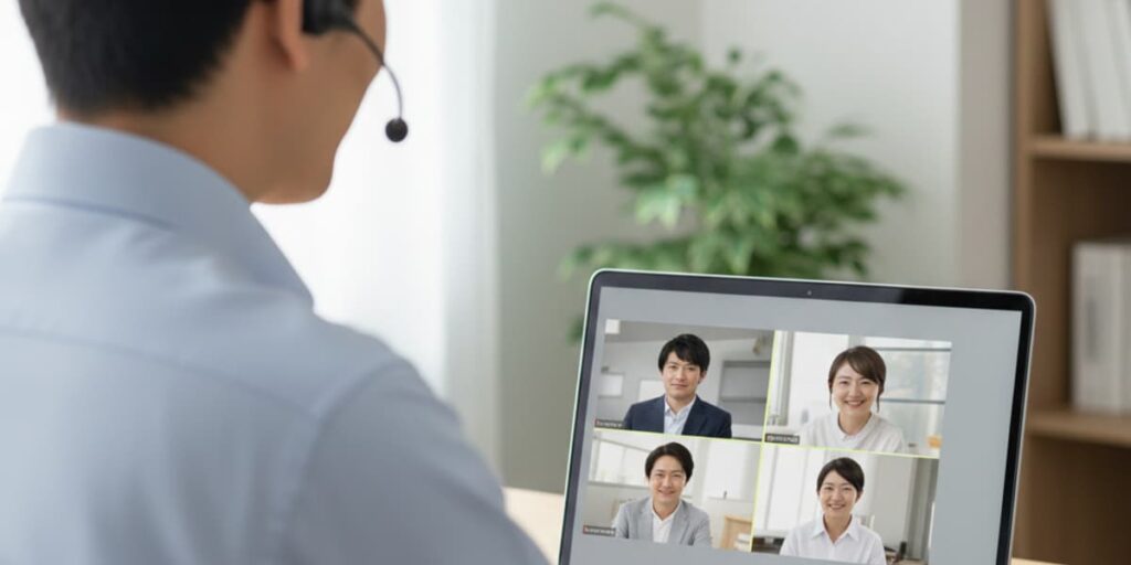 ノートパソコンで仕事をするイメージ