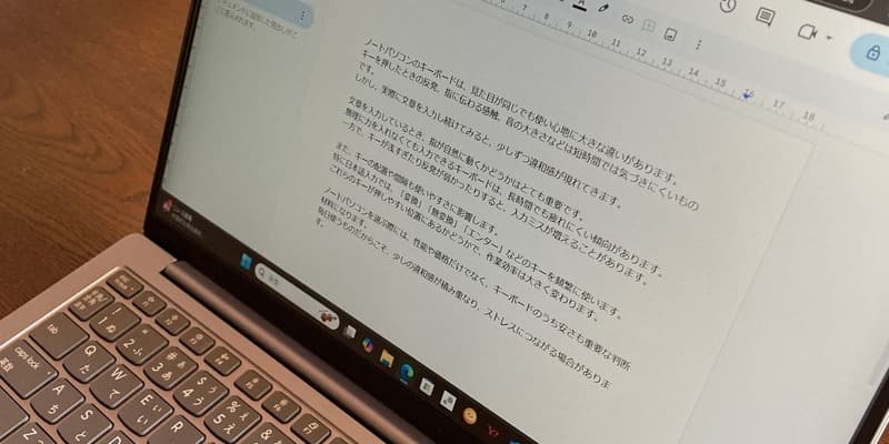 NEC LAVIE N13 Slim ノングレアディスプレイ 文字表示