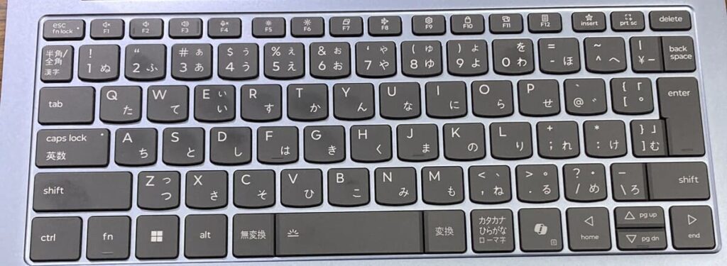 NEC LAVIE Direct N13 Slim キーボード全体