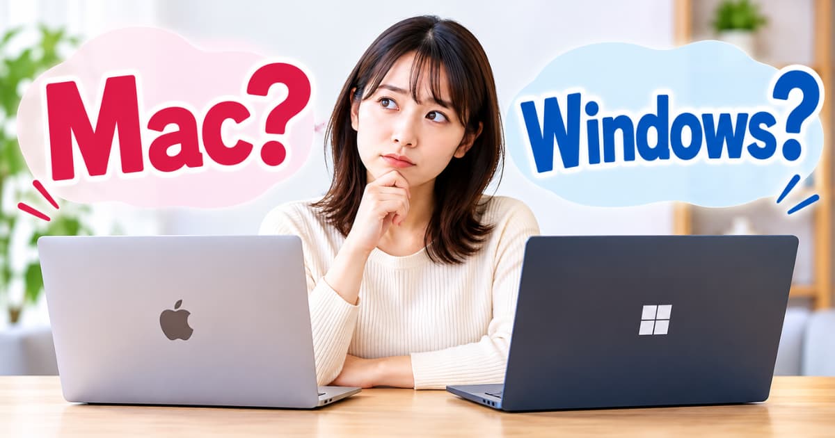 MacとWindowsの違いと選び方を比較