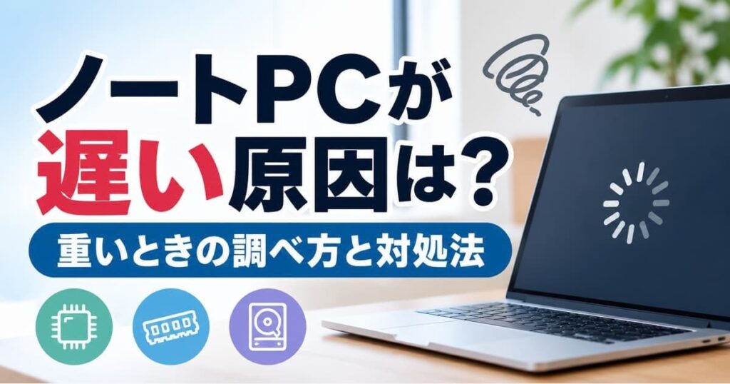 ノートPCが遅い原因と対処法